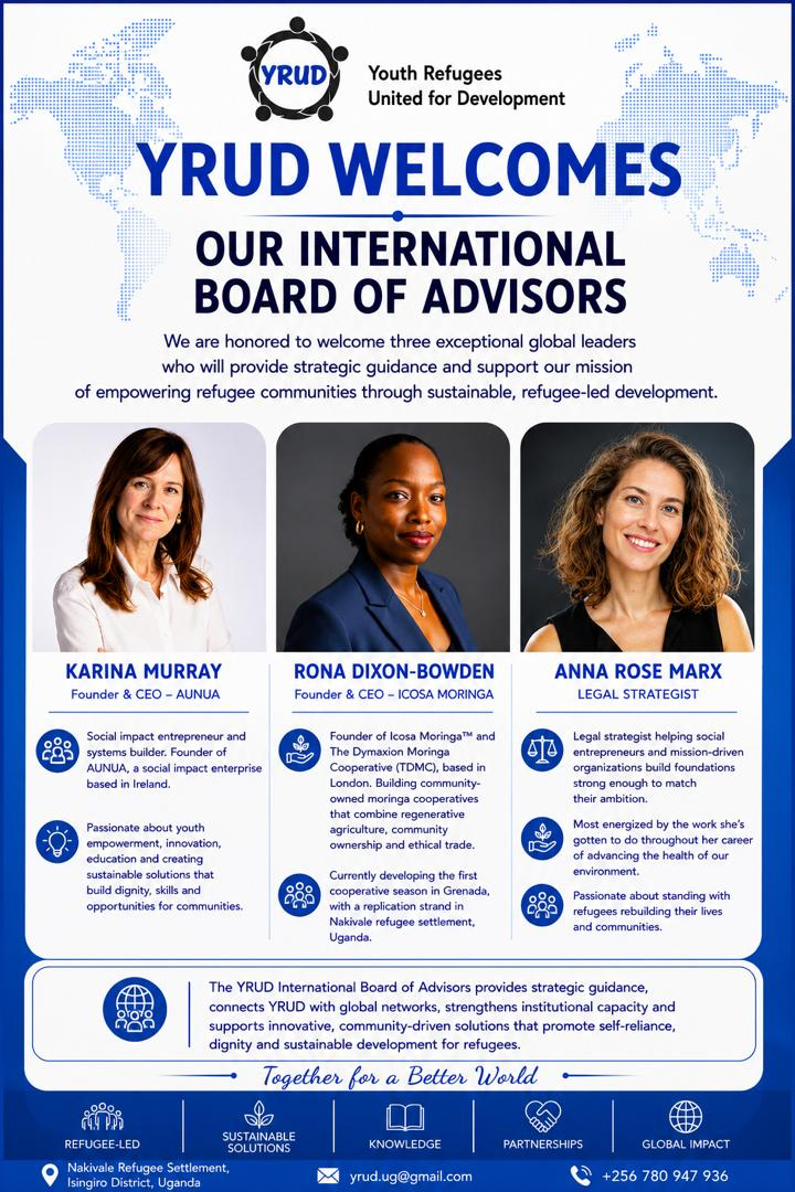 YRUD welcomes our International Board of Advisors: Karina Murray, Rona Dixon-Bowden and Anna Rose Marx, with a short description of each